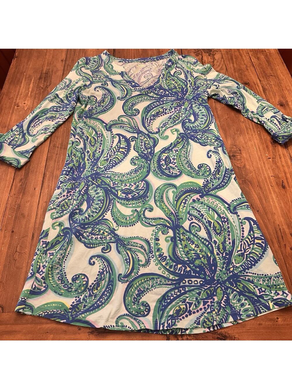 Lilly Pulitzer Rossmore Size Medium T-Shirt Dress Keep It Current Pima Cotton